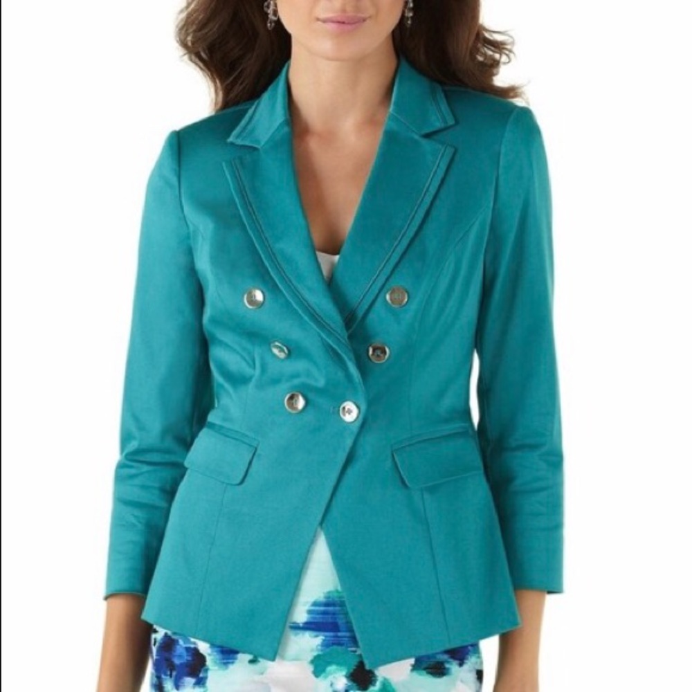 WHITE HOUSE BLACK MARKET NWOT teal business blazer
